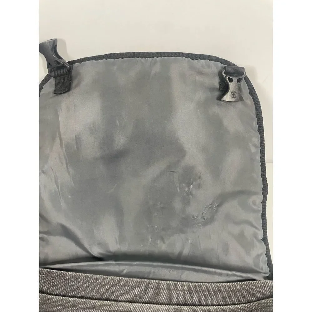 SwissGear Zinc Canvas Gray 14” Laptop Messenger Bag Shoulder Bag Top Handle